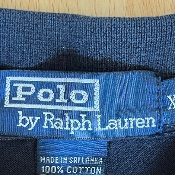 Vintage 90s Ralph Lauren Men Rugby Shirt Collegiate Size XL - Picture 5 of 6